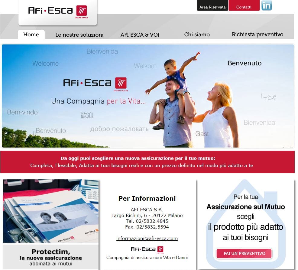 Afi Esca home page sito