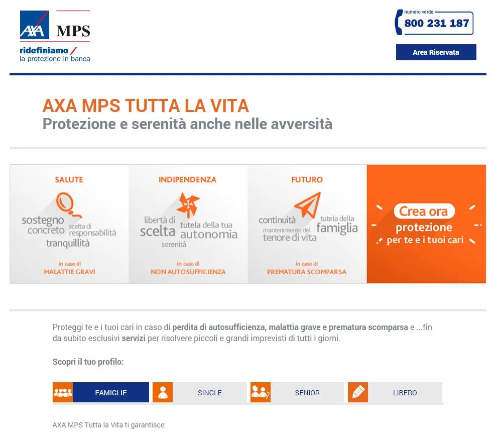 polizza Tutta la vita Axa Mps