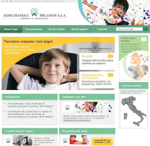 Assicuratrice Milanese home page