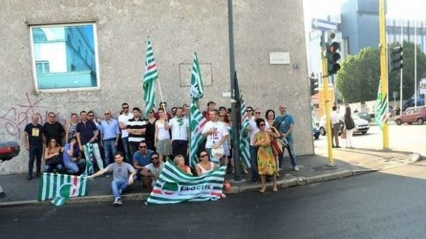 Presidio  dipendenti Donau 22 luglio 2015