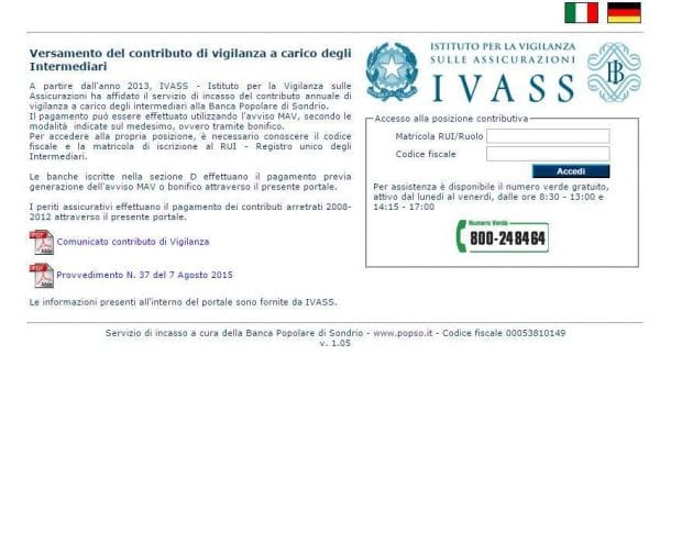 Contributo di vigilanza 2015