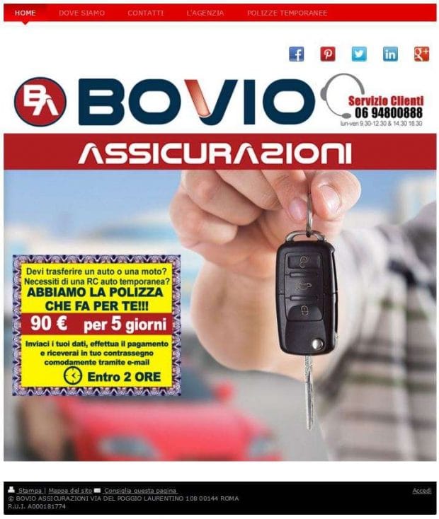 Home page del sito www.studiobovio.com