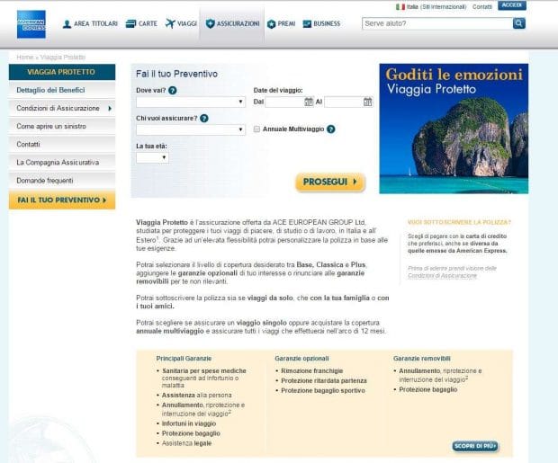 American Express - Viaggia protetto
