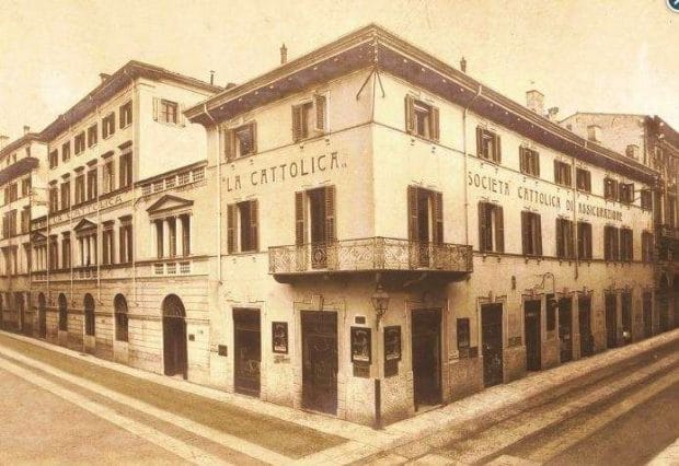 La prima sede di Cattolica Assicurazioni