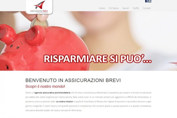 Home page sito Assicurazioni Brevi