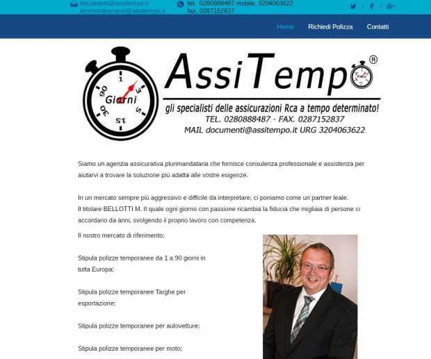 Home page del sito AssiTempo