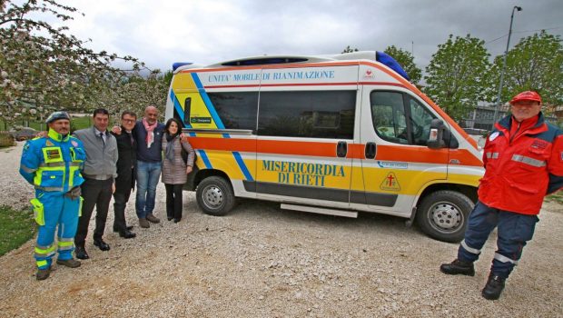 Groupama dona un mezzo di pronto soccorso ad Amatrice
